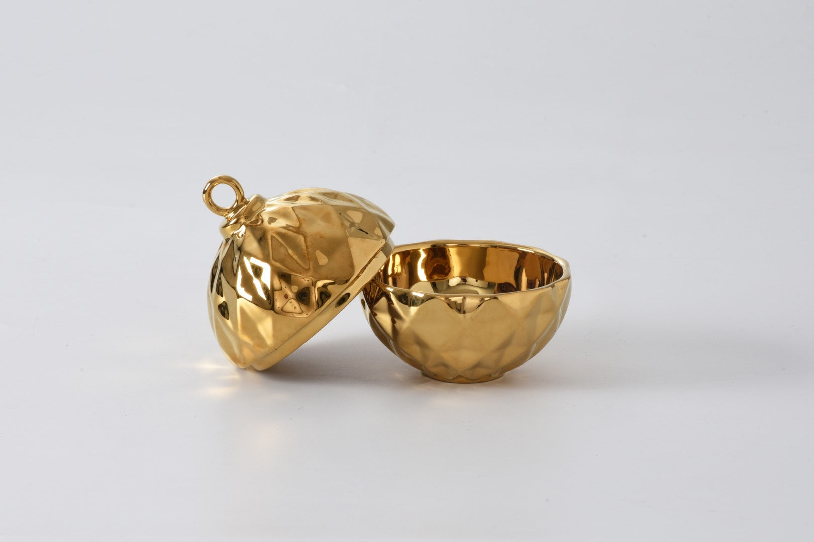For The Holidays Small Ornament Bowl Gold