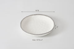 Salerno Medium Shallow Bowl - Silver