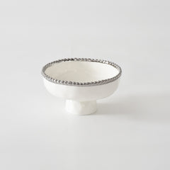Salerno Small Footed Bowl - Silver