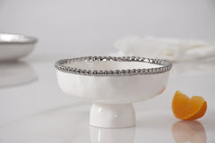 Salerno Small Footed Bowl - Silver