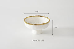 Salerno Small Footed Bowl - Gold