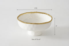 Salerno Medium Footed Bowl - Gold