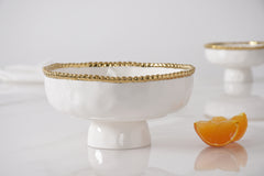 Salerno Medium Footed Bowl - Gold