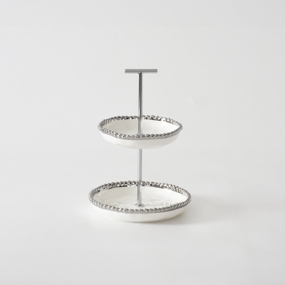 Salerno Mini 2 Tier Stand - Silver