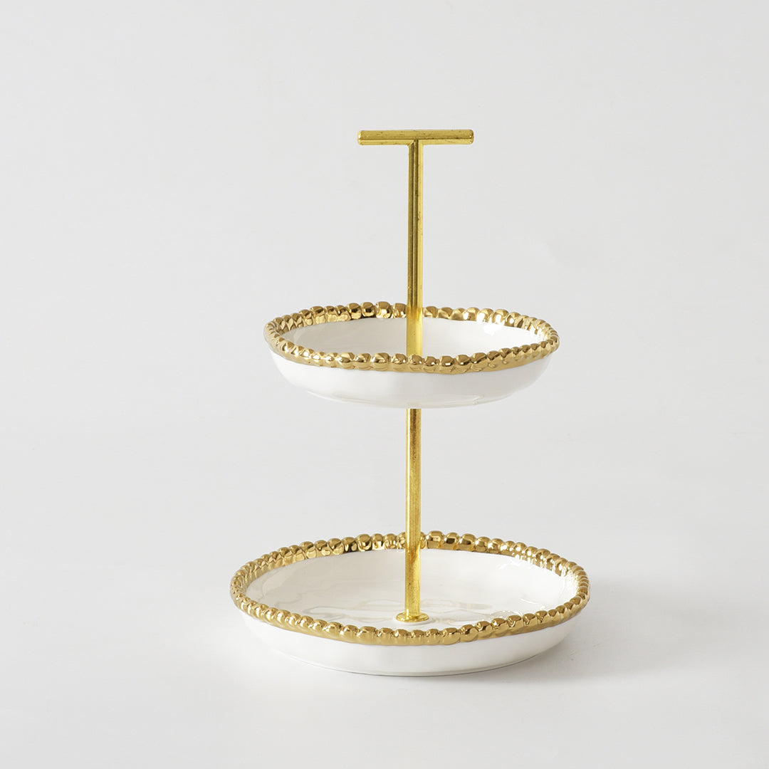 Golden Salerno Mini 2 Tier Stand