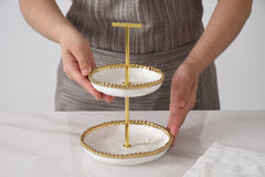 Golden Salerno Mini 2 Tier Stand