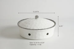 Golden Salerno Round Chafing Dish - Silver