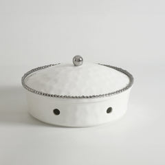 Golden Salerno Round Chafing Dish - Silver