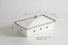 Golden Salerno Rectangular Chafing Dish - Silver