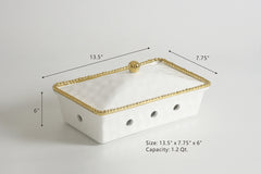 Golden Salerno Rectangular Chafing Dish - Gold