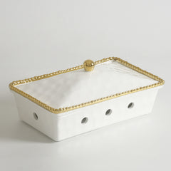 Golden Salerno Rectangular Chafing Dish - Gold
