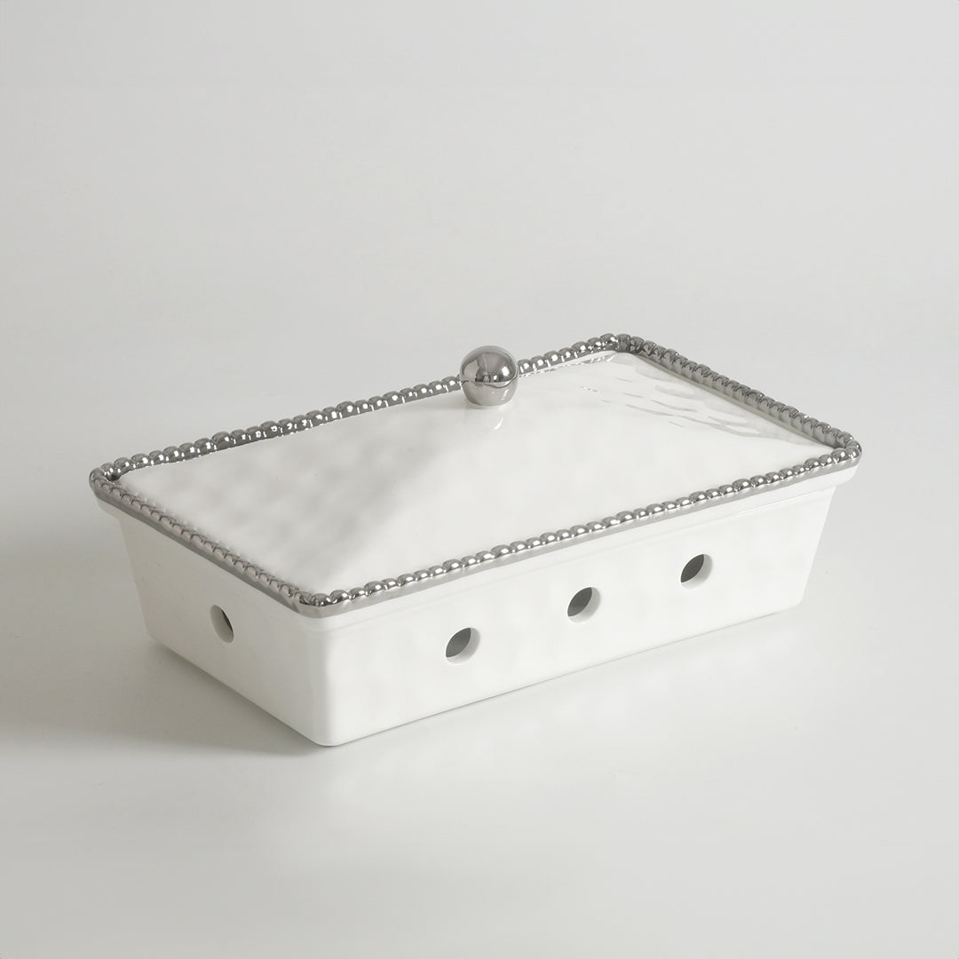 Golden Salerno Rectangular Chafing Dish - Silver