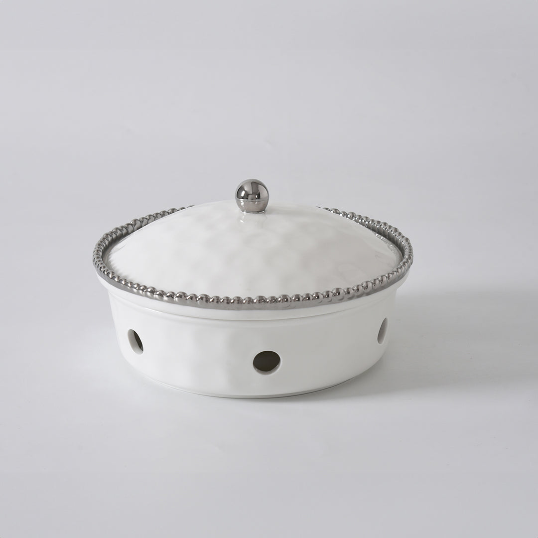 Salerno Small Round Chafing Dish - Silver