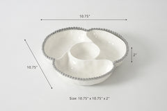 Salerno 4 Section Server - Silver