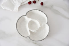 Salerno 4 Section Server - Silver