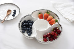 Salerno 4 Section Server - Silver