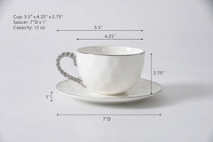 Salerno Teacup & Saucer - Silver