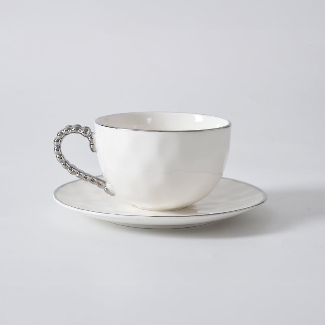 Salerno Teacup & Saucer - Silver