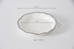 Portofino 10" Pie Dish - Silver