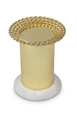 Gold Pillar Candle Holder on Marble Base