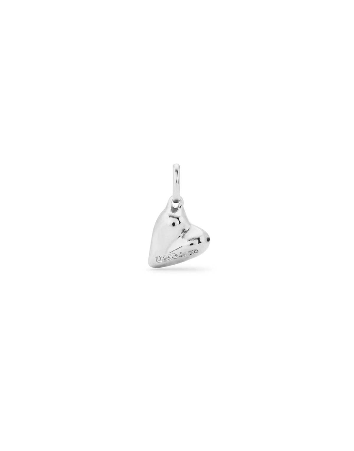 Charm With Heart Shape - Silver