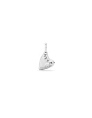 Charm With Heart Shape - Silver