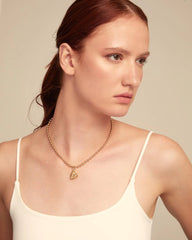 Charm With Heart Shape - Gold