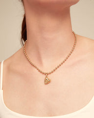 Charm With Heart Shape - Gold