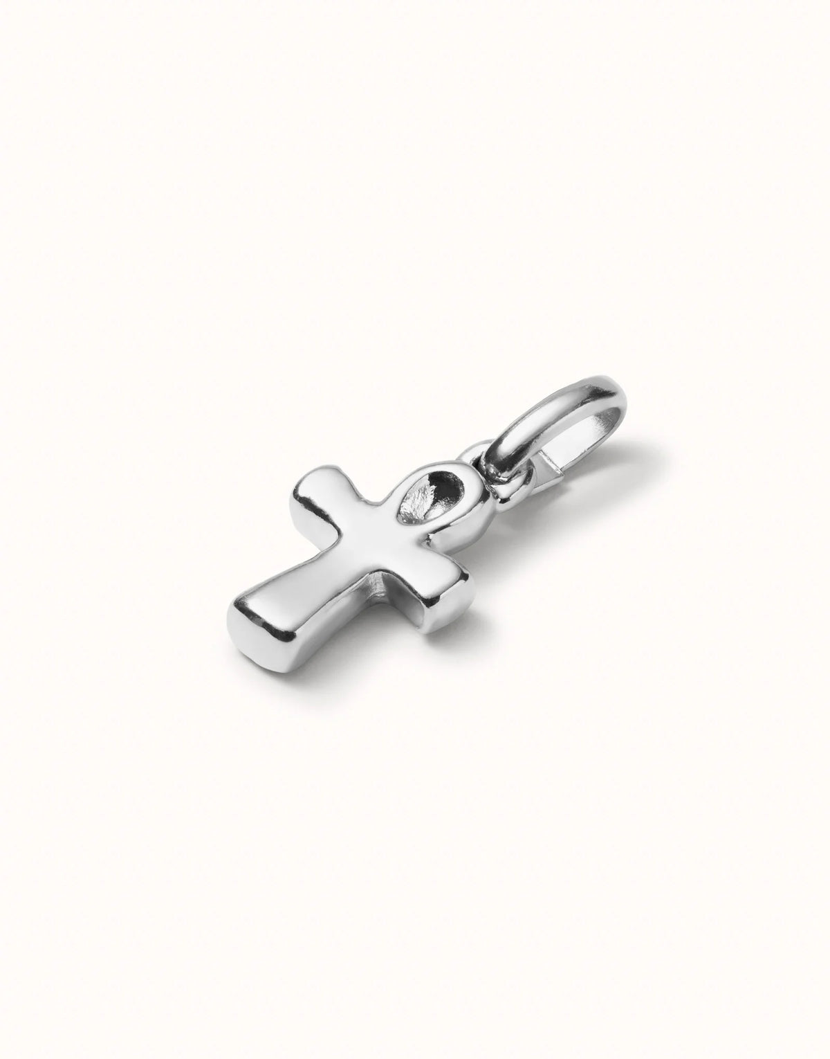 Charm With Cross Shape - Silver