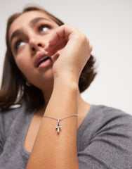 Charm With Cross Shape - Silver
