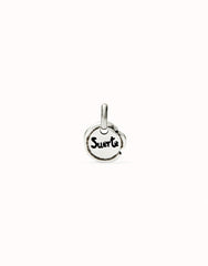 Charm With Lucky Word - Silver