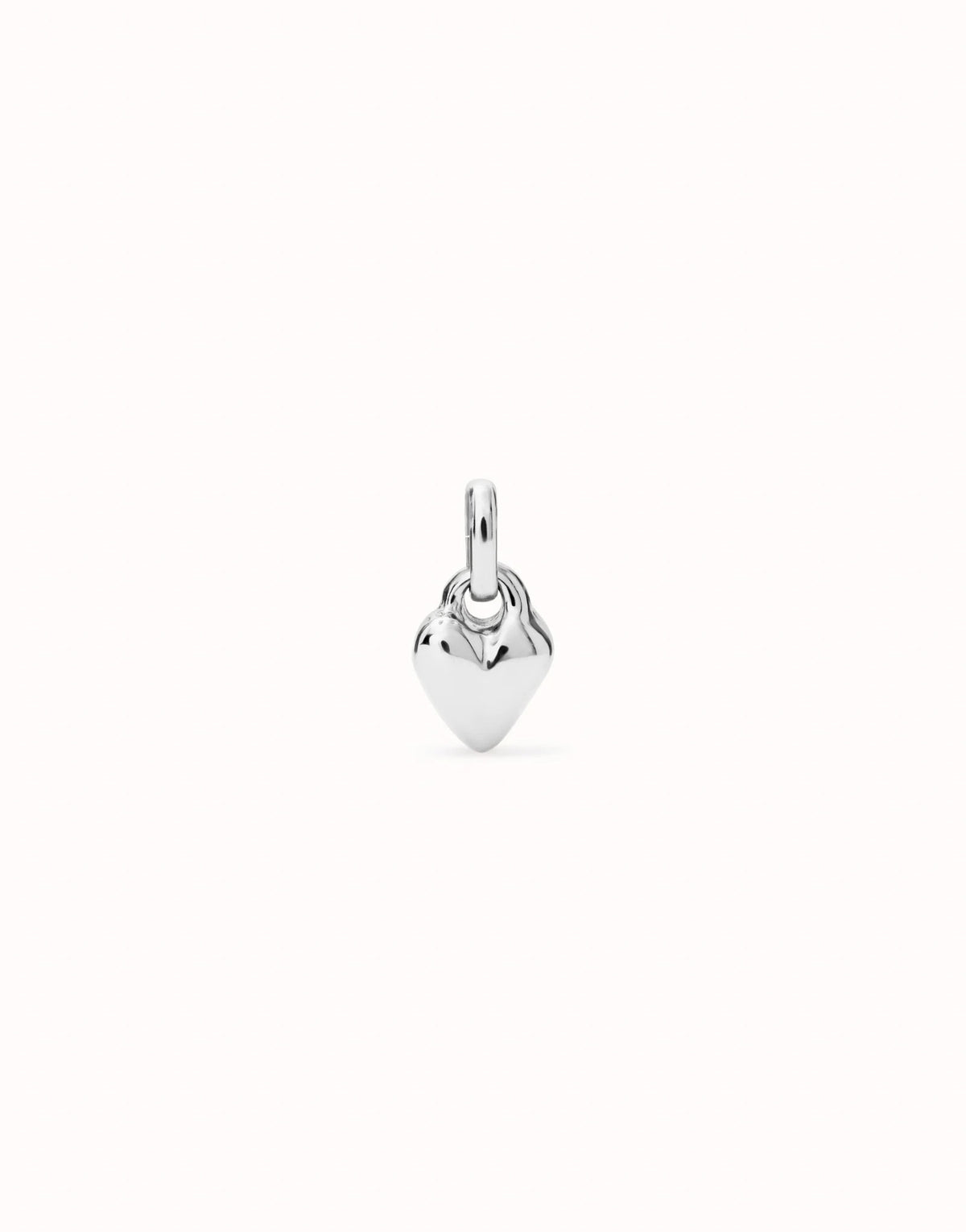 Sterling Silver Plated Metal Alloy Charm With Small Heart Shape