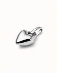 Sterling Silver Plated Metal Alloy Charm With Small Heart Shape
