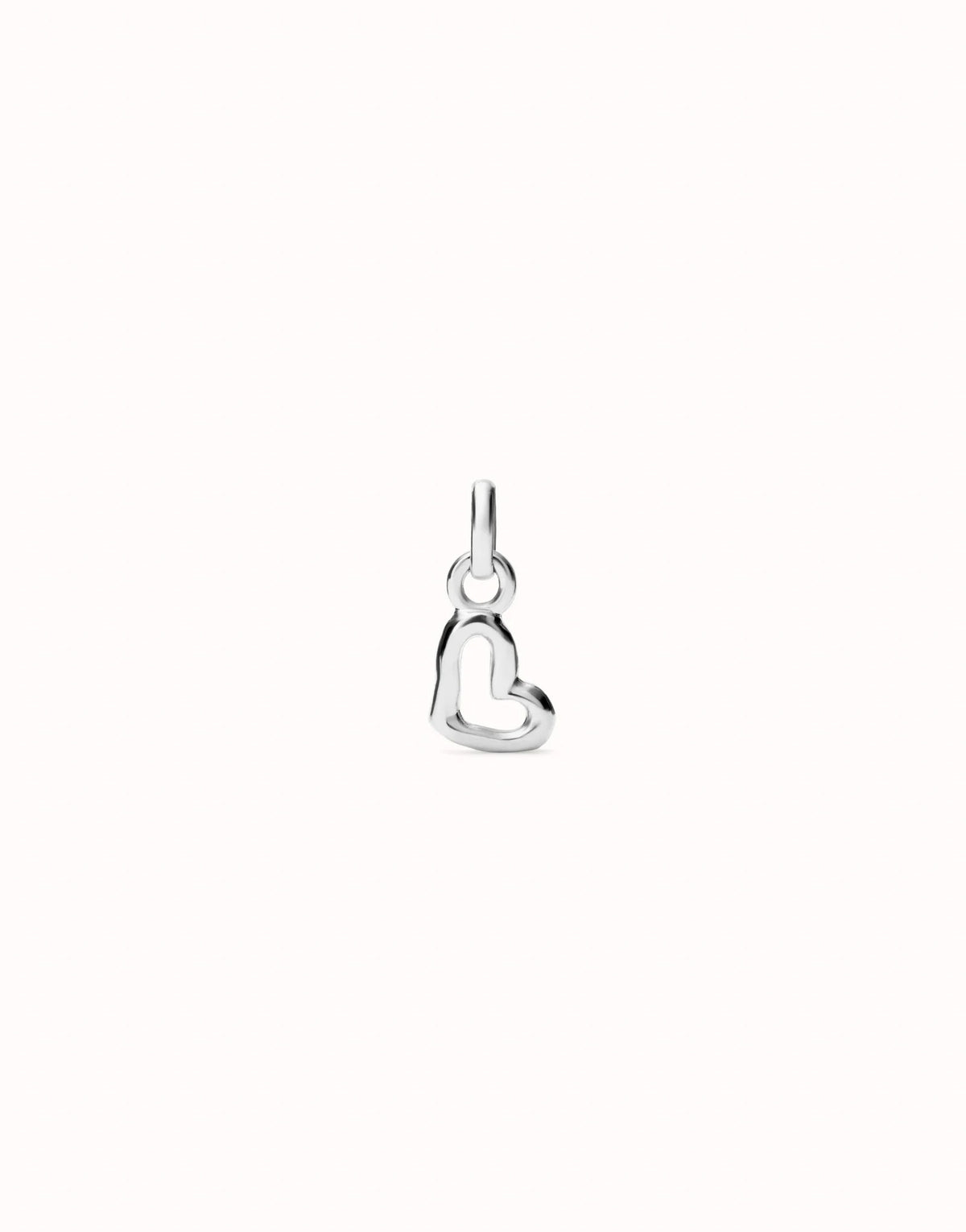 Charm With Heart Shape - Silver