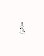Charm With Heart Shape - Silver