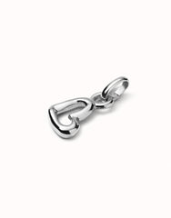 Charm With Heart Shape - Silver