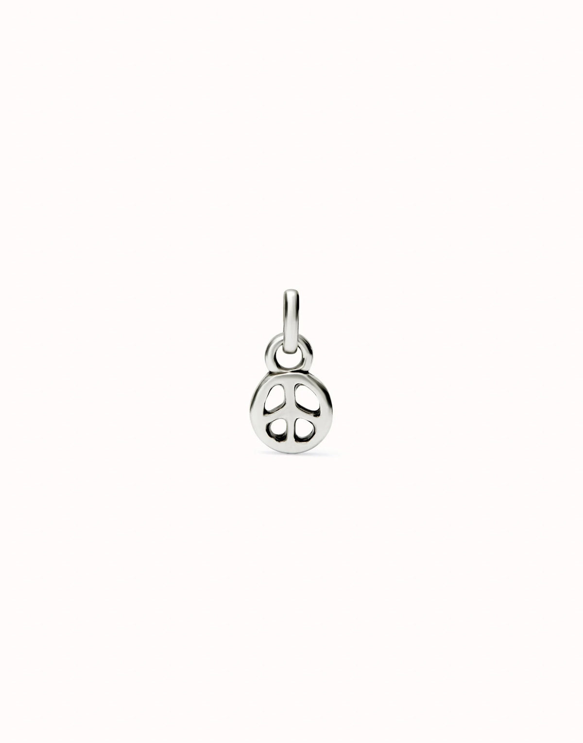 Charm With A Peace Symbol Shape - Silver