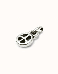Charm With A Peace Symbol Shape - Silver