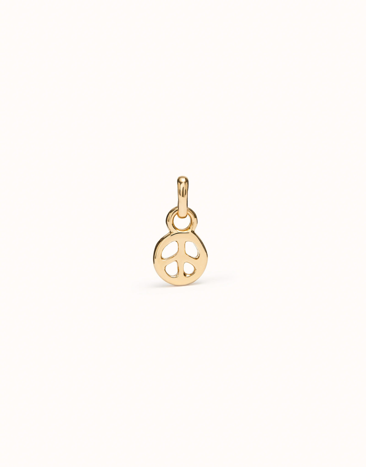 Charm With Peace Symbol Shape - Gold