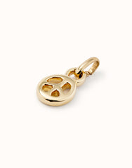 Charm With Peace Symbol Shape - Gold