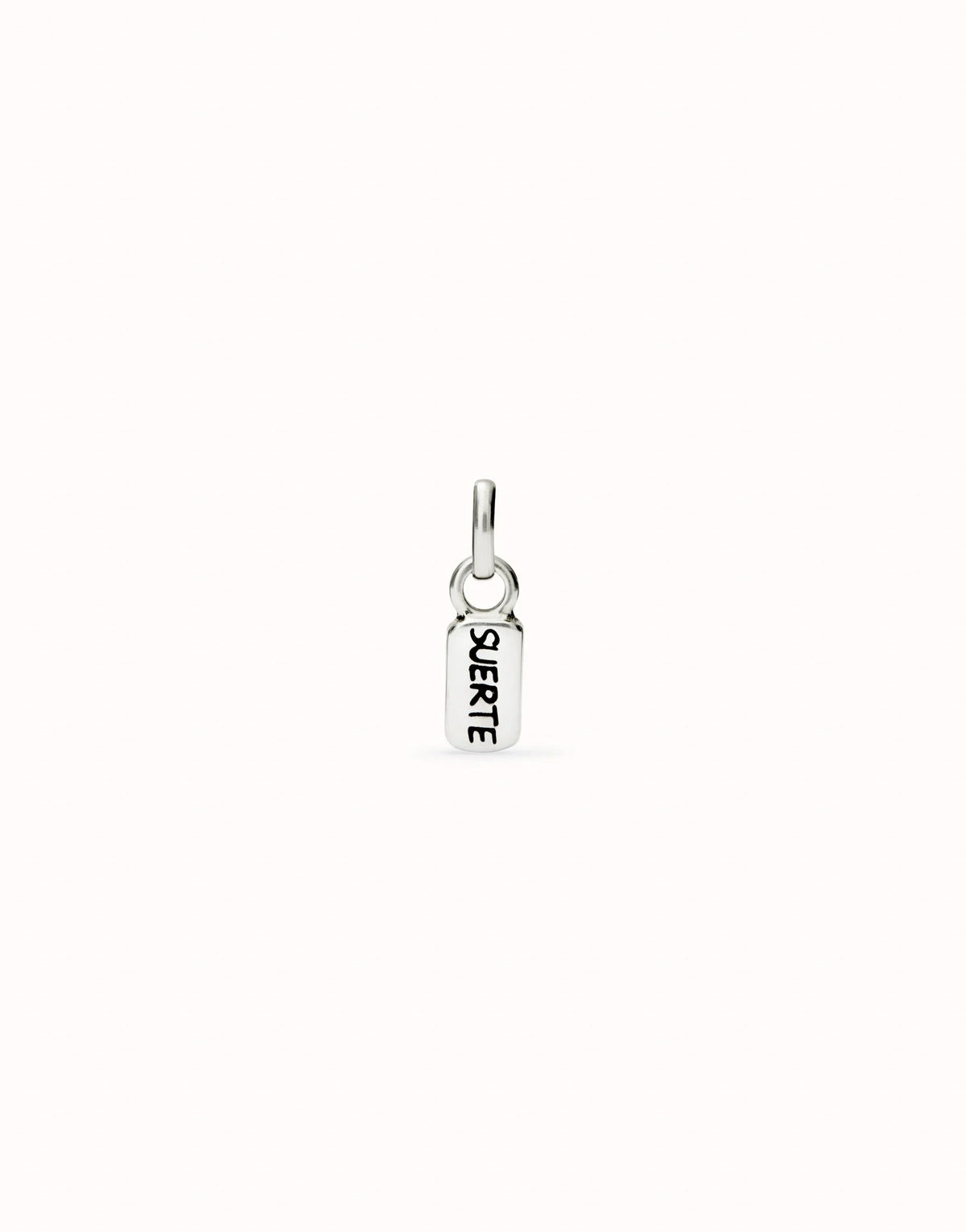 Charm With Lucky Word - Silver