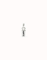 Charm With Lucky Word - Silver