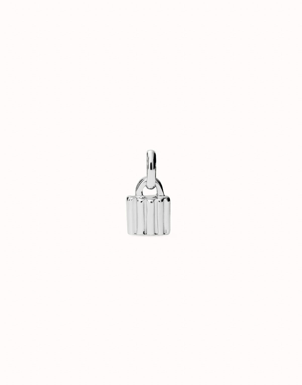 Charm With Padlock Shape - Silver