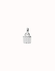 Charm With Padlock Shape - Silver