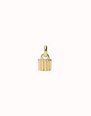 Charm With Padlock Shape - Gold