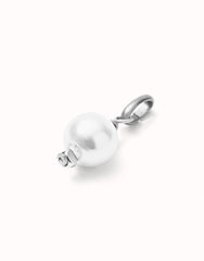 Charm With Pearl - Silver