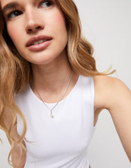 Charm With Pearl - Silver