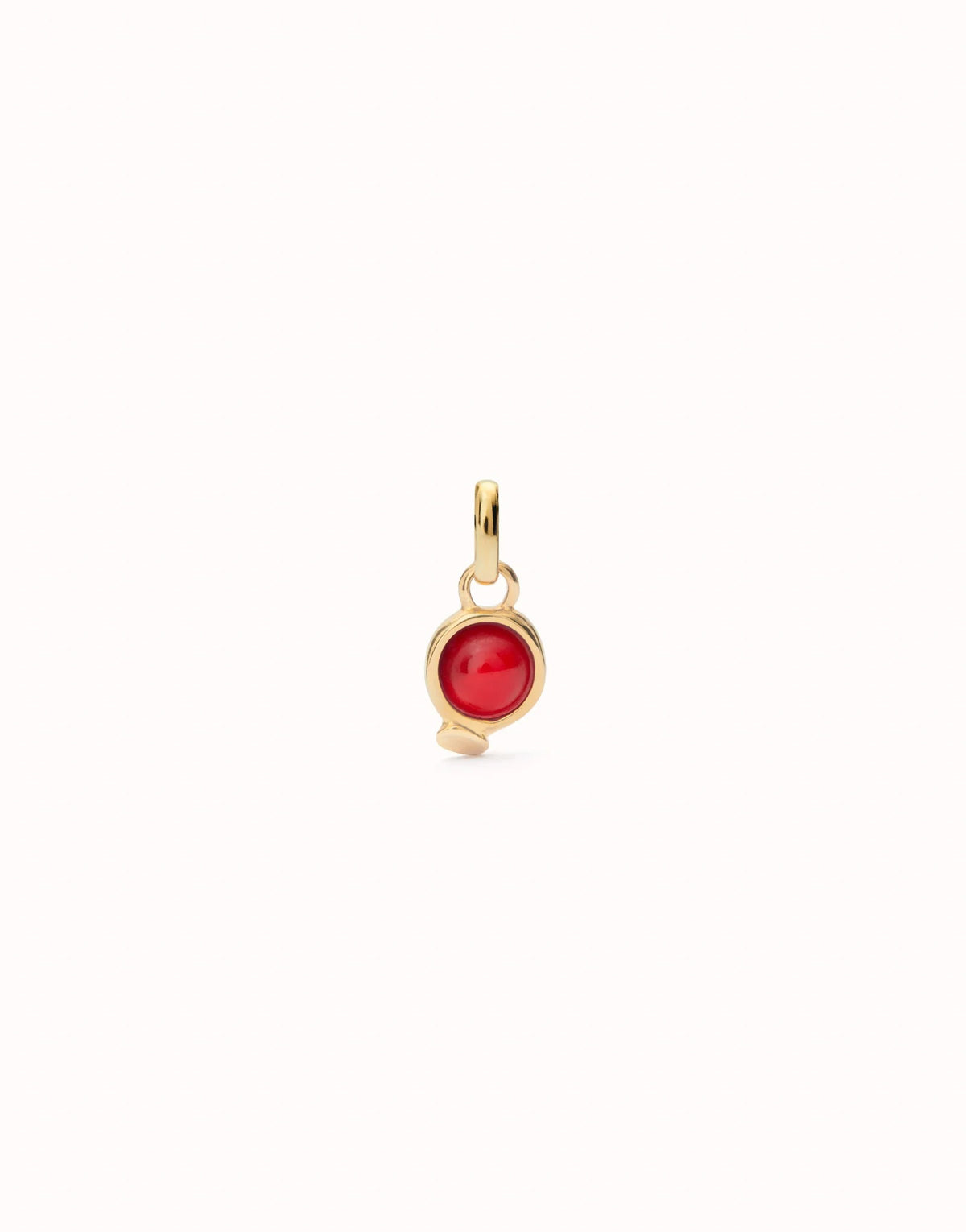 Charm With Red Stone - Gold