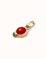 Charm With Red Stone - Gold