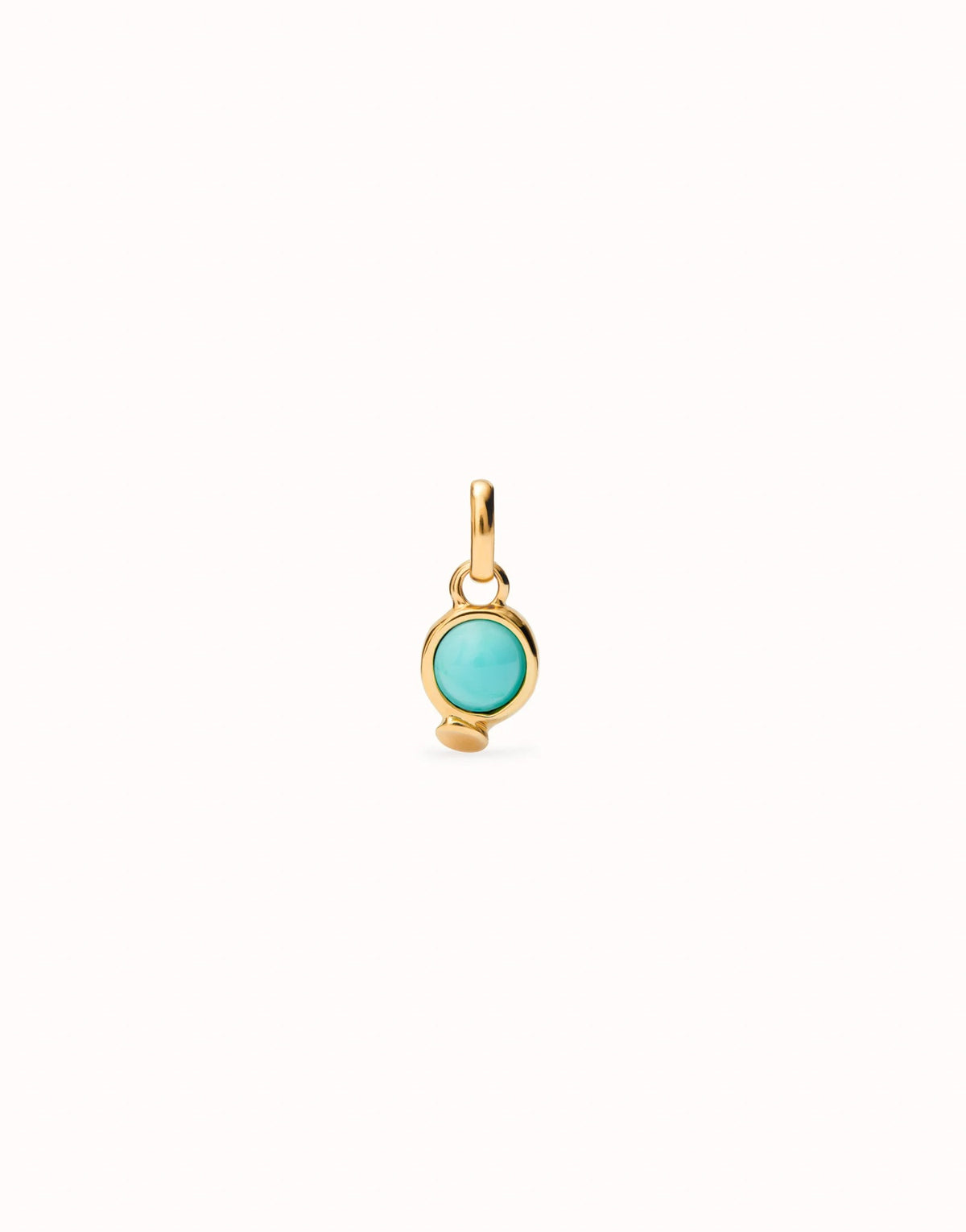 Charm With Turquoise Stone - Gold